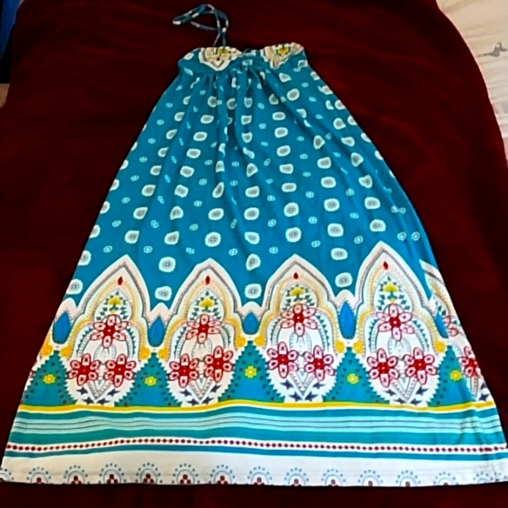 Beautiful pattern angle length dress